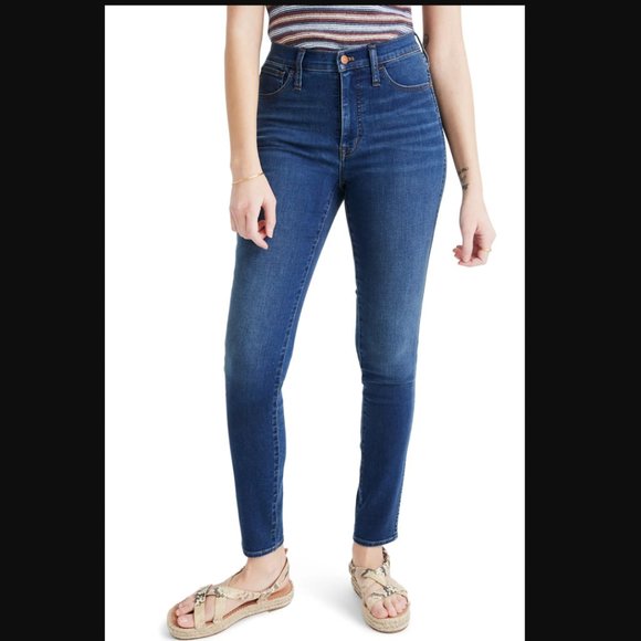 Madewell Roadtripper Skinny Jeans Medium Blue - Picture 1 of 8